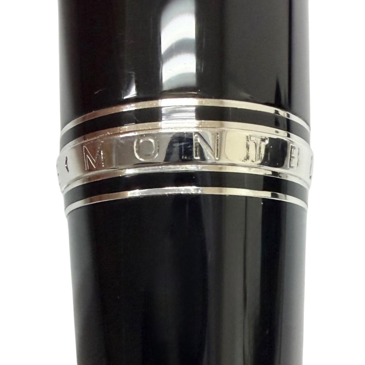 極美品□MONTBLANC モンブラン BOHEME ボエム ブルージェムストーン ツイスト式 ボールペン ブラック シルバー ドイツ製 筆記確認済み