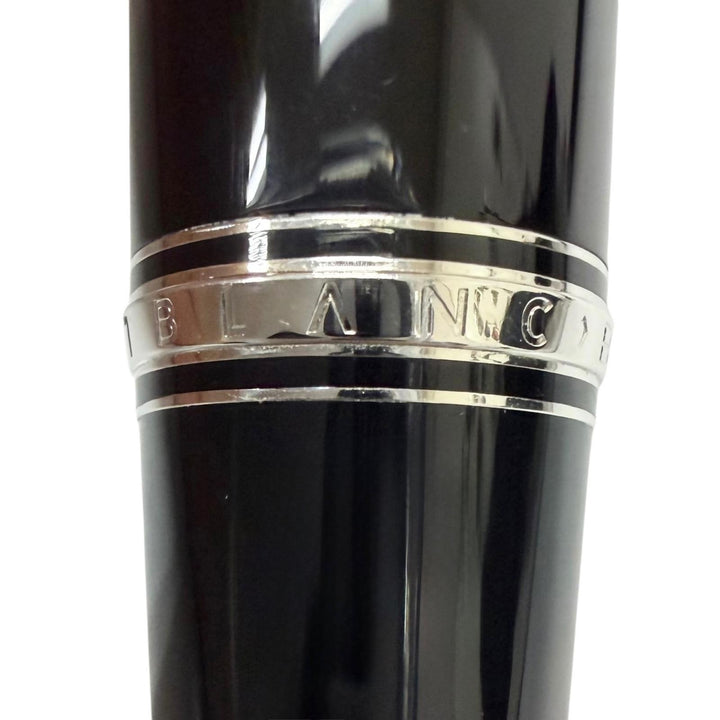 極美品□MONTBLANC モンブラン BOHEME ボエム ブルージェムストーン ツイスト式 ボールペン ブラック シルバー ドイツ製 筆記確認済み