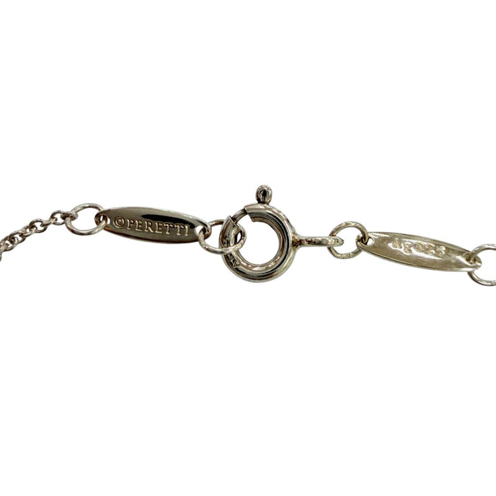美品☆TIFFANY&amp;Co. ティファニー エルサペレッティ カラー バイザヤード 1Pアクアマリン AG925 ブレスレット シルバー ブルー 重量1.0g