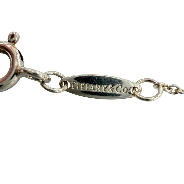 美品☆TIFFANY&amp;Co. ティファニー エルサペレッティ カラー バイザヤード 1Pアクアマリン AG925 ブレスレット シルバー ブルー 重量1.0g