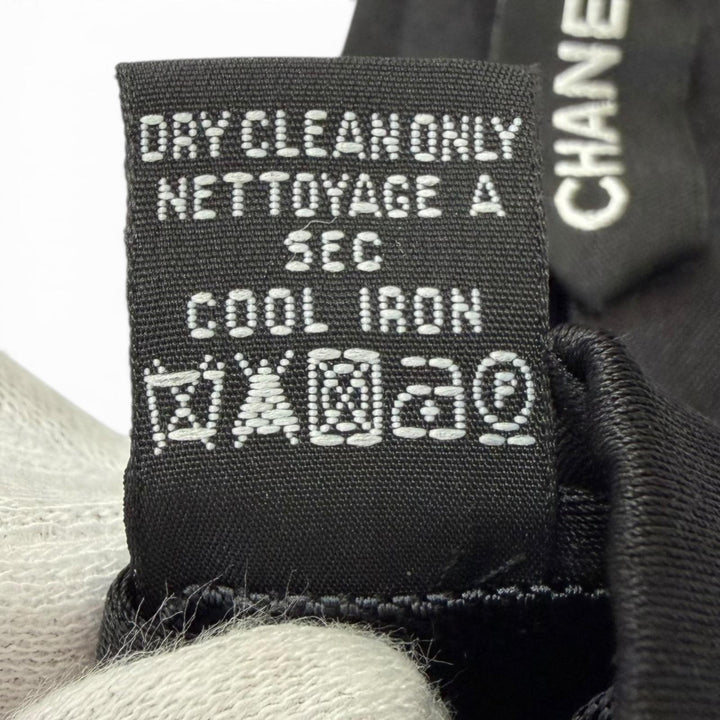 美品□CHANEL シャネル シルク100％ ココマーク ネクタイデザイン チョーカー ブラック イタリア製 メンズ レディース オススメ 箱付き