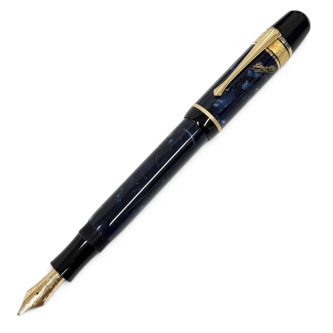 美品□MONTBLANC モンブラン ヴィンテージ 作家シリーズ1998 エドガー・アラン・ポー 18K BBニブ 17000本限定 万年筆 ネイビー ドイツ製