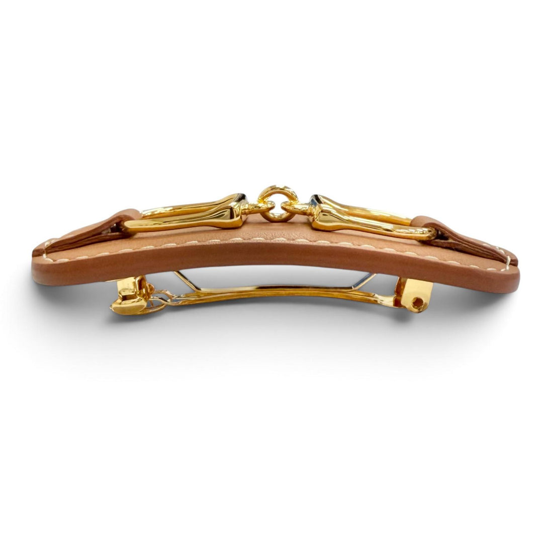 未使用品△HERMES エルメス H261003G 37TU バレッタ アルネ ヴォースイフト ゴールド ヘアアクセサリー 現行品 定価158400円 箱・袋付き