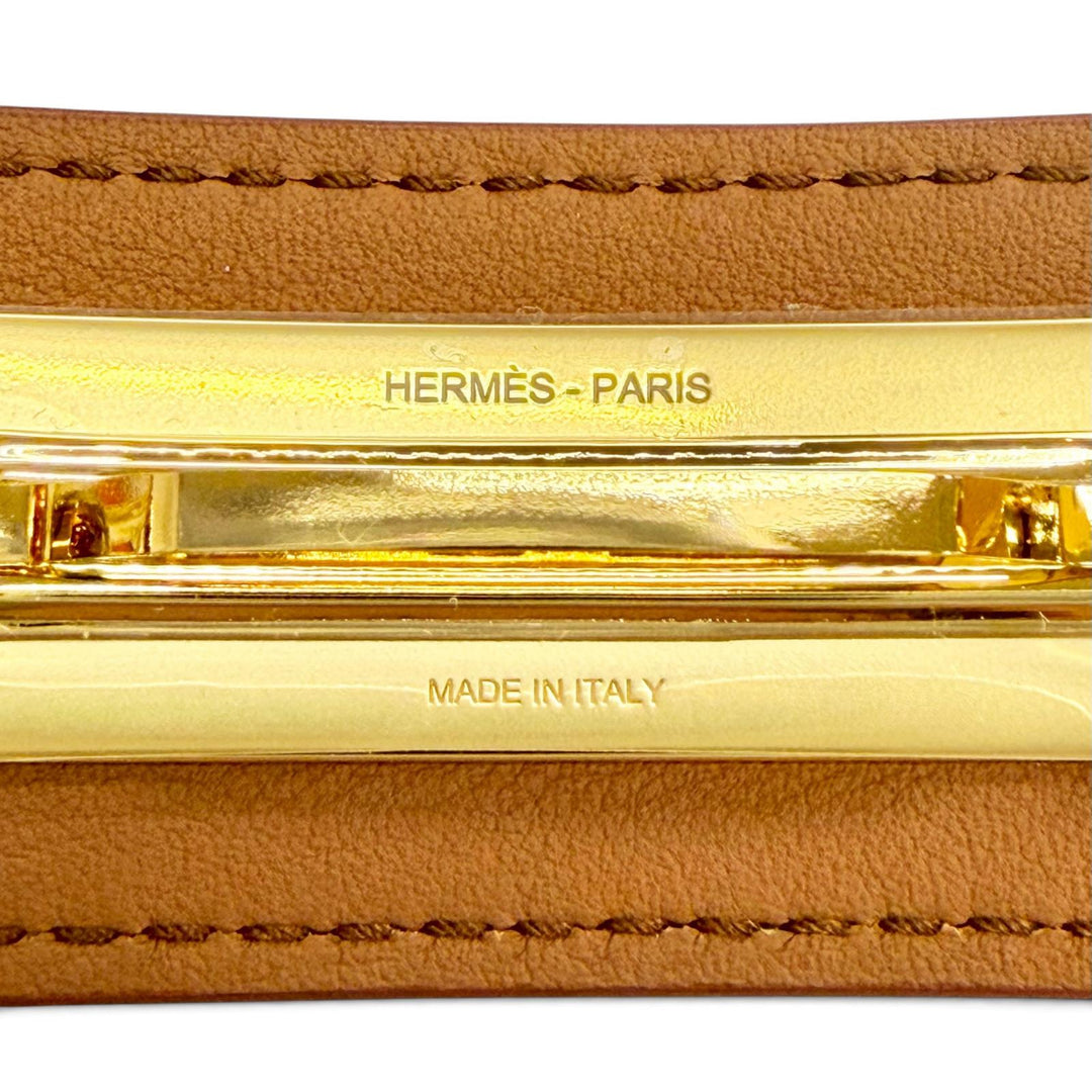 未使用品△HERMES エルメス H261003G 37TU バレッタ アルネ ヴォースイフト ゴールド ヘアアクセサリー 現行品 定価158400円 箱・袋付き