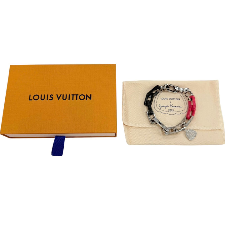 美品☆LOUIS VUITTON×Y K ルイヴィトン×草間彌生 2022年製 M0976M ブラスレ モノグラム チェーン インフィニティドット ブレスレット M