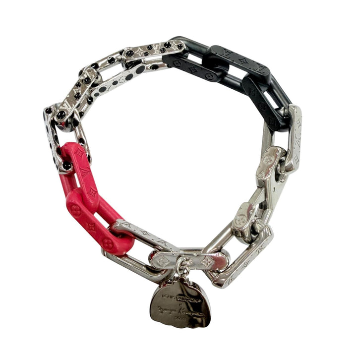 美品☆LOUIS VUITTON×Y K ルイヴィトン×草間彌生 2022年製 M0976M ブラスレ モノグラム チェーン インフィニティドット ブレスレット M