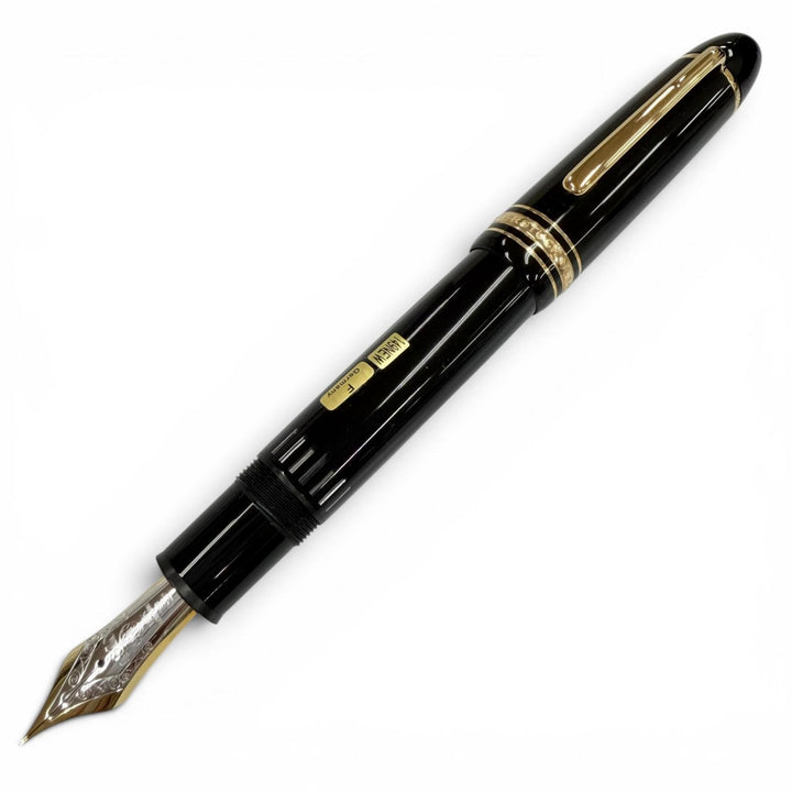 極美品▼MONTBLANC モンブラン マイスターシュテュック 149 ペン先18K Fニブ ホワイトスター 万年筆 ブラック ゴールド ドイツ製 メンズ