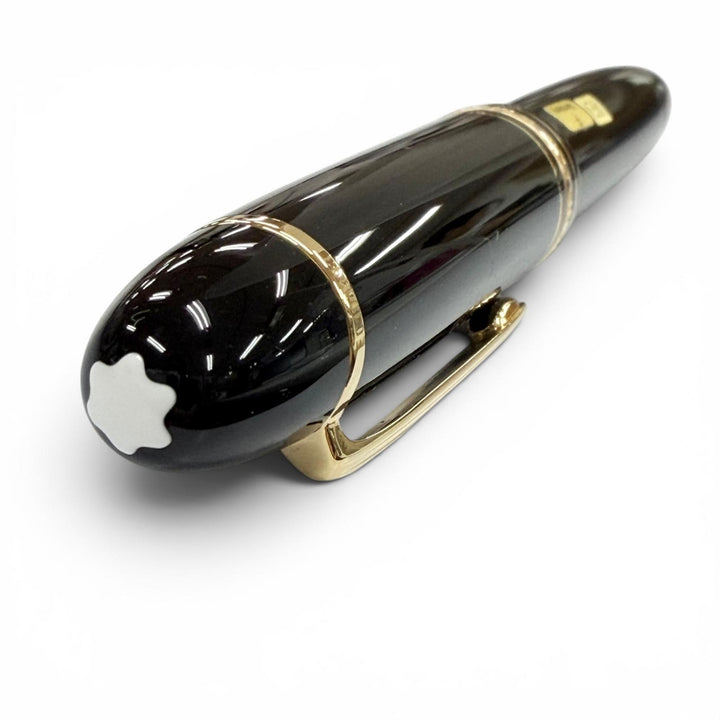 極美品▼MONTBLANC モンブラン マイスターシュテュック 149 ペン先18K Fニブ ホワイトスター 万年筆 ブラック ゴールド ドイツ製 メンズ