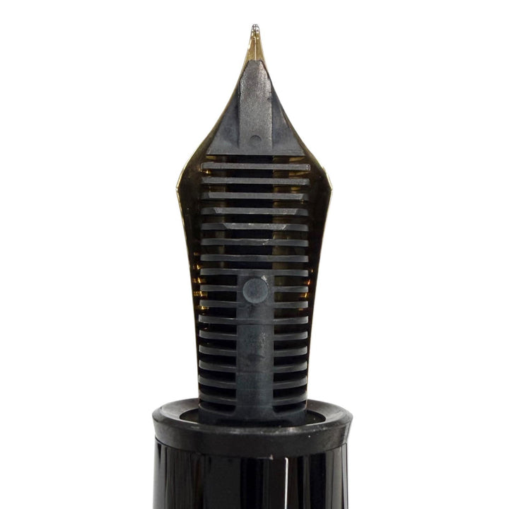 極美品▼MONTBLANC モンブラン マイスターシュテュック 149 ペン先18K Fニブ ホワイトスター 万年筆 ブラック ゴールド ドイツ製 メンズ