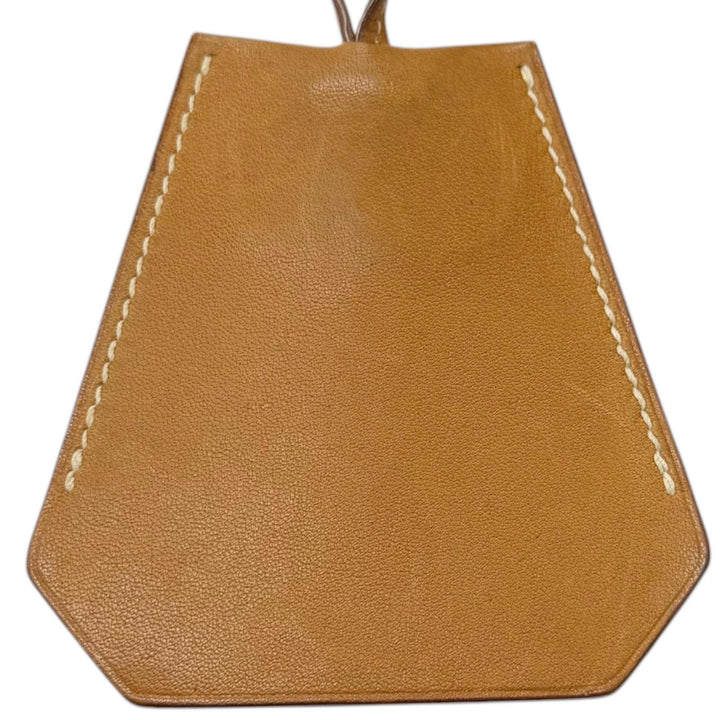 良品□HERMES エルメス ヴィンテージ ボックスカーフ マルジェラ期 クロシェット レザーネックレス ゴールド □C刻印 フランス製 メンズ