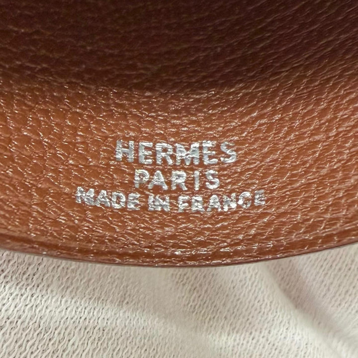 良品□HERMES エルメス ヴィンテージ ボックスカーフ マルジェラ期 クロシェット レザーネックレス ゴールド □C刻印 フランス製 メンズ