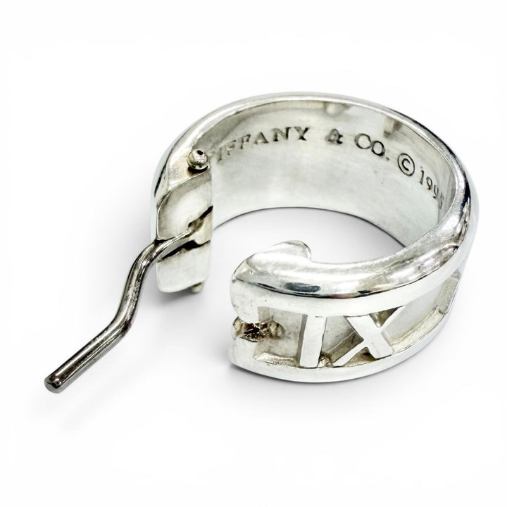 美品△TIFFANY&amp;Co. ティファニー アトラス リング ピアス 925 フープピアス アクセサリー 両耳用 シルバー 伊製 重量7.2g レディース