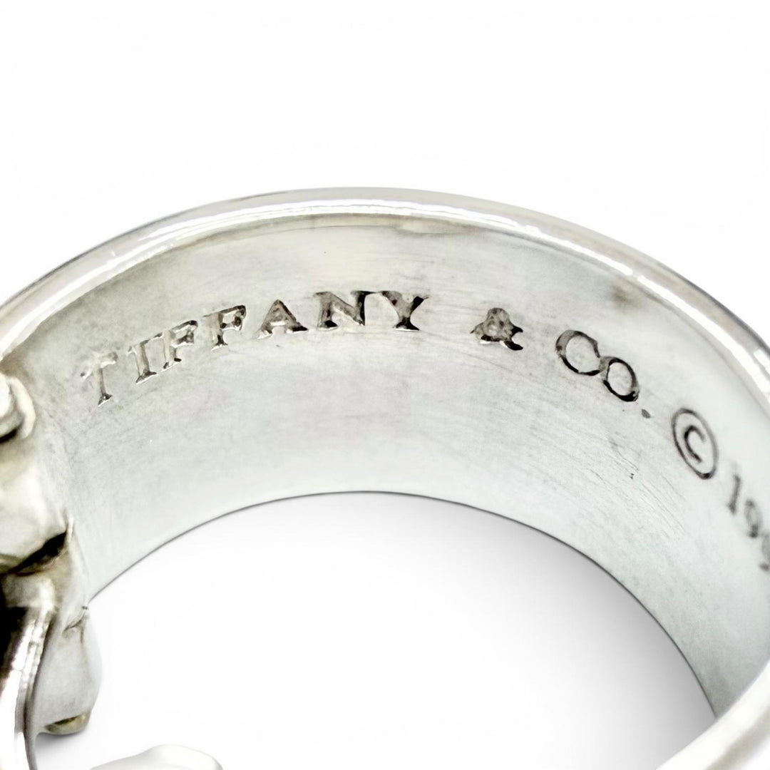 美品△TIFFANY&amp;Co. ティファニー アトラス リング ピアス 925 フープピアス アクセサリー 両耳用 シルバー 伊製 重量7.2g レディース