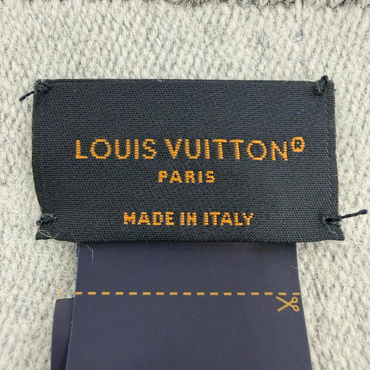 美品☆LOUIS VUITTON ルイヴィトン 2022年製 M78159 エシャルプ LV エセンシャル シャイン ウール シルク混 マフラー ブラック 正規品