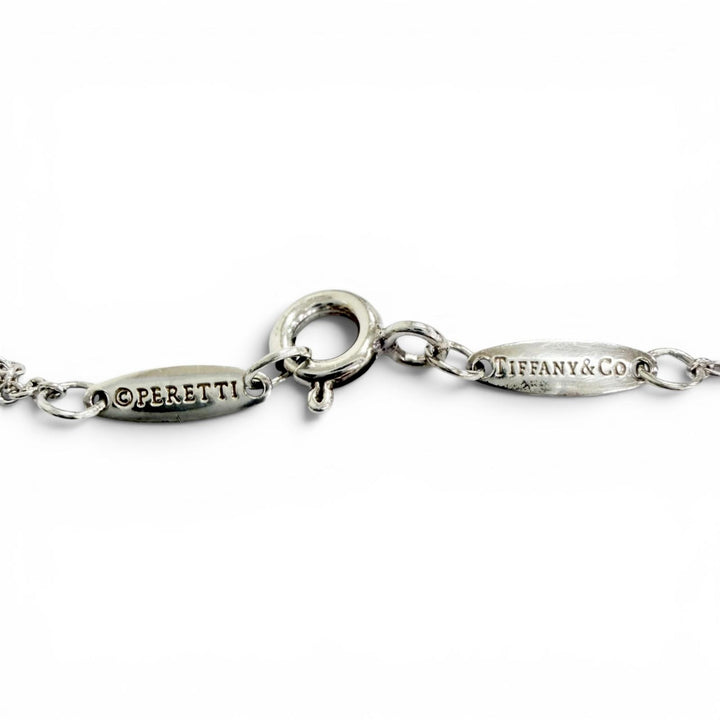 美品△TIFFANY&amp;Co. ティファニー バイザヤード 1Pピンクサファイア ブレスレット アクセサリー AG925 シルバー スペイン製 重量1.0g