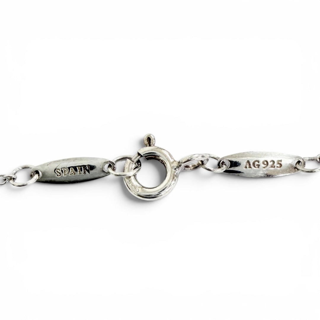 美品△TIFFANY&amp;Co. ティファニー バイザヤード 1Pピンクサファイア ブレスレット アクセサリー AG925 シルバー スペイン製 重量1.0g