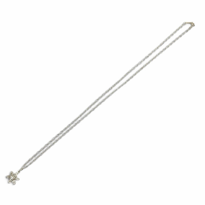 美品★TIFFANY&amp;Co. ティファニー 925 オーバルリンク チェーン スノーフレーク ペンダント ネックレス アクセサリー シルバー 重量4.6g