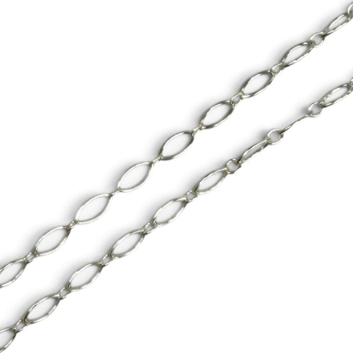 美品★TIFFANY&amp;Co. ティファニー 925 オーバルリンク チェーン スノーフレーク ペンダント ネックレス アクセサリー シルバー 重量4.6g
