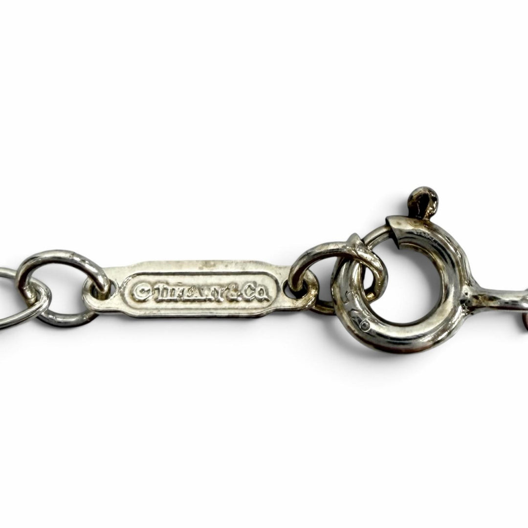 美品★TIFFANY&amp;Co. ティファニー 925 オーバルリンク チェーン スノーフレーク ペンダント ネックレス アクセサリー シルバー 重量4.6g