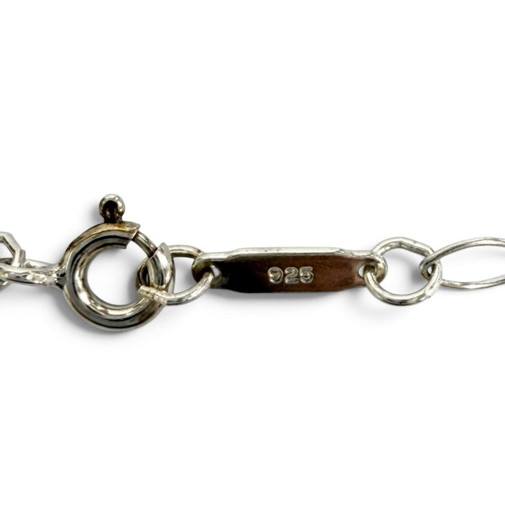 美品★TIFFANY&amp;Co. ティファニー 925 オーバルリンク チェーン スノーフレーク ペンダント ネックレス アクセサリー シルバー 重量4.6g