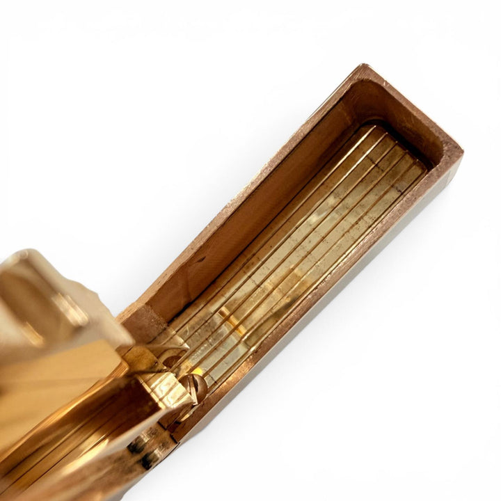 極美品◇Dupont デュポン ラッカー ライン2 マーブル柄 ローラー式 ガスライター ブラウン ピンクゴールド フランス製 メンズ 着火確認済