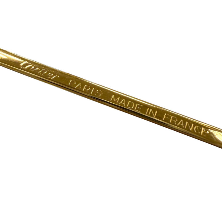 良品▼Cartier カルティエ ヴィンテージ トリニティ グラデーションレンズ アイウェア サングラス ゴールド ボルドー 54□16 130 度入り