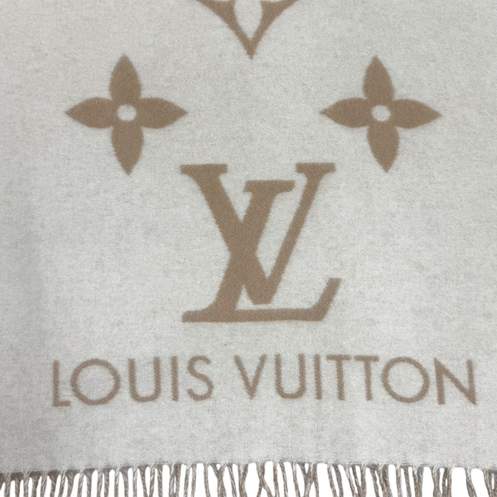 極美品★LOUIS VUITTON ルイヴィトン M78123 マフラー レイキャビック カシミヤ100% 現行品 モノグラム フリンジ付 170cm×45cm 正規品