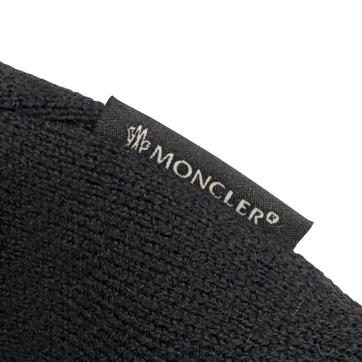 美品△MONCLER モンクレール PREMIERE NOISETTE ウール100％ 襟ミンクショール付き ダブルブレスト ダウンコート ブラック 0 伊製 正規品