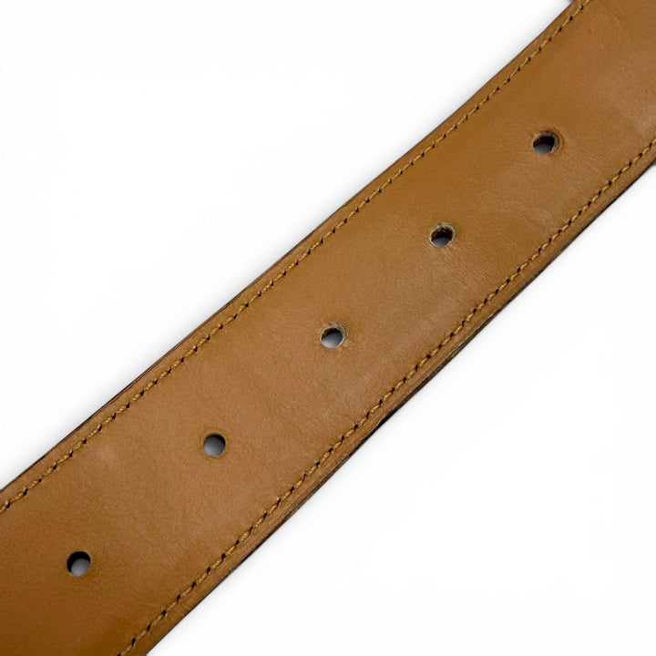 良品▼HERMES エルメス ポロサス コンスタンス クロコダイル ゴールド金具 Hロゴ レザーベルト レッド 90 □K刻印 仏製 メンズ 保存袋付
