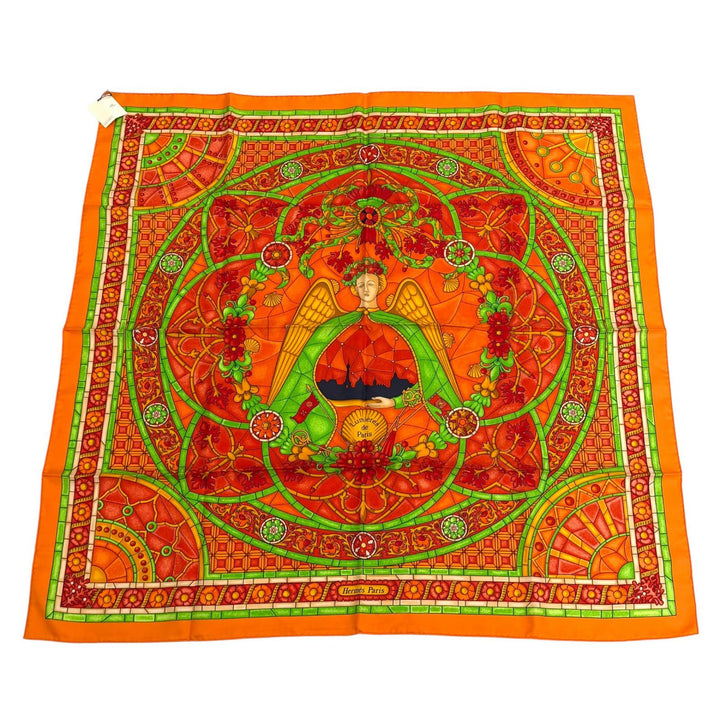 未使用品★HERMES エルメス カレ90 Lumieres De Paris パリの灯 シルク100％ 希少 スカーフ マルチ フランス製 レディース 箱付き