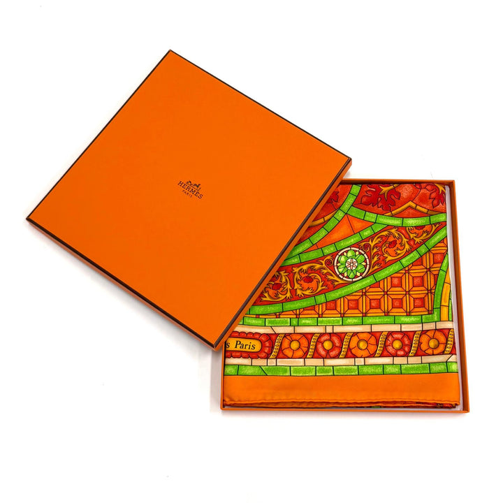未使用品★HERMES エルメス カレ90 Lumieres De Paris パリの灯 シルク100％ 希少 スカーフ マルチ フランス製 レディース 箱付き