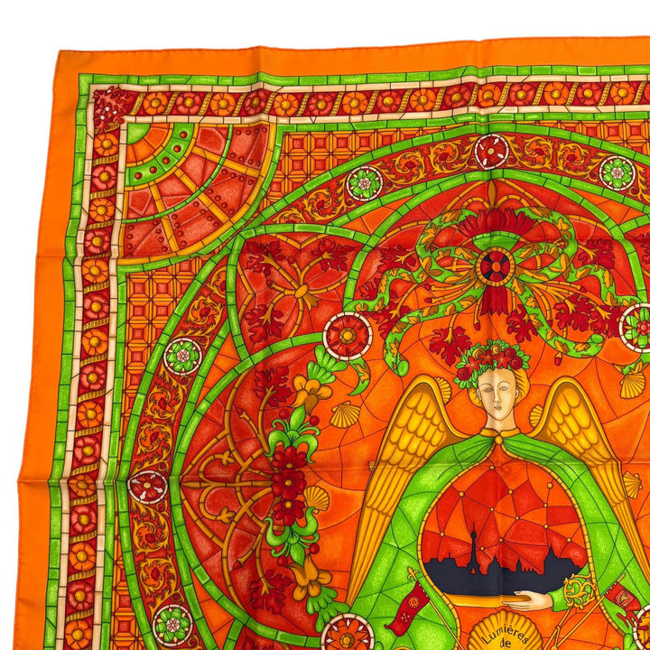 未使用品★HERMES エルメス カレ90 Lumieres De Paris パリの灯 シルク100％ 希少 スカーフ マルチ フランス製 レディース 箱付き