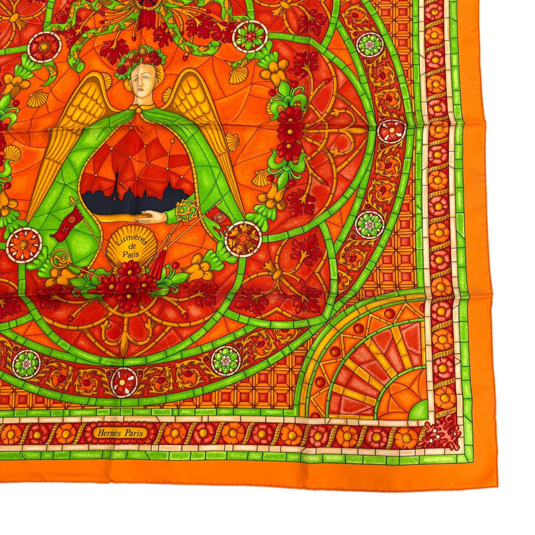 未使用品★HERMES エルメス カレ90 Lumieres De Paris パリの灯 シルク100％ 希少 スカーフ マルチ フランス製 レディース 箱付き