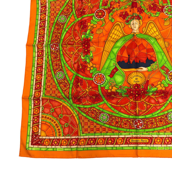 未使用品★HERMES エルメス カレ90 Lumieres De Paris パリの灯 シルク100％ 希少 スカーフ マルチ フランス製 レディース 箱付き