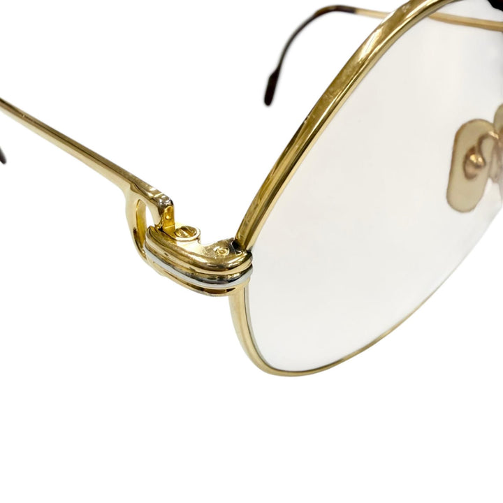 美品▼Cartier カルティエ ヴィンテージ ヴァンドーム ティアドロップ サングラス ゴールド ボルドー 52□14 140 度入 フランス製 メンズ