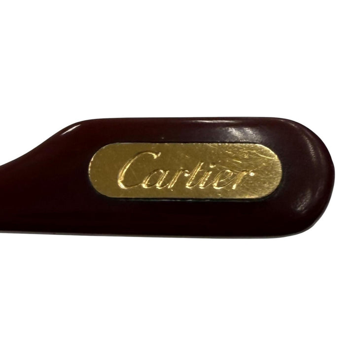 美品▼Cartier カルティエ ヴィンテージ ヴァンドーム ティアドロップ サングラス ゴールド ボルドー 52□14 140 度入 フランス製 メンズ
