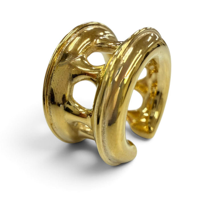 美品☆BOTTEGAVENETA ボッテガヴェネタ 925 イヤーカフ アクセサリー イヤリング ゴールド イタリア製 重量5.8g レディース 箱・保存袋付