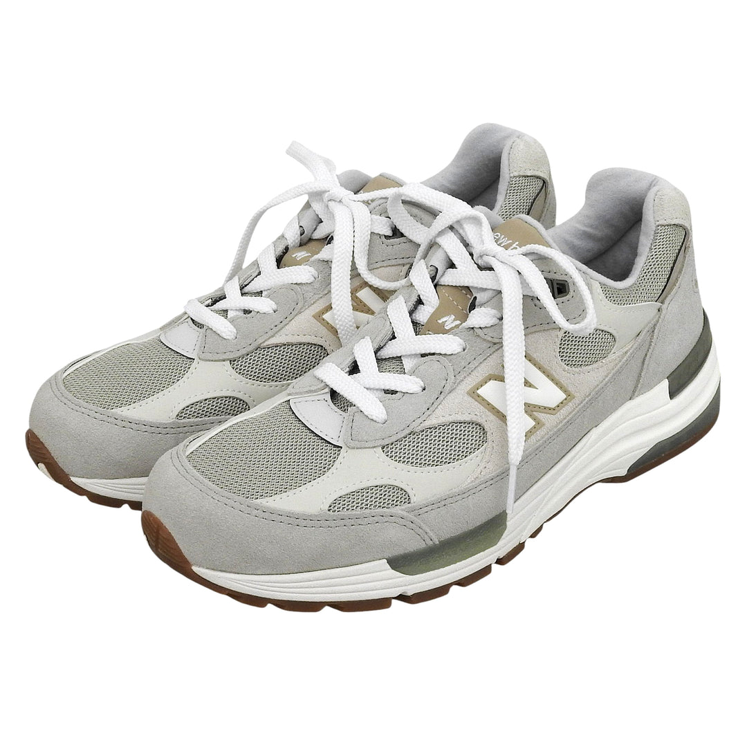 未使用品▲NEW BALANCE ニューバランス U992720 992 オリビン Nロゴ スニーカー グレー ベージュ 27cm USA製 メンズ 箱付き