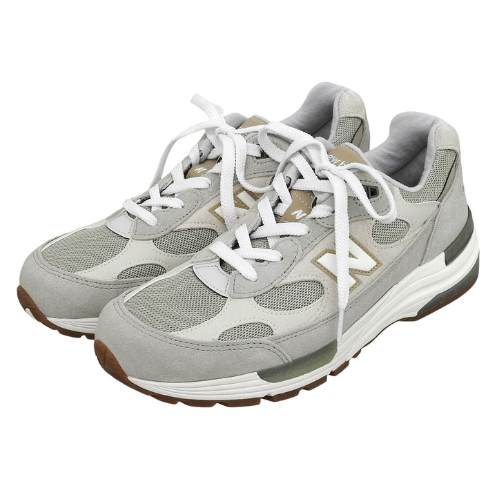 未使用品▲NEW BALANCE ニューバランス U992720 992 オリビン Nロゴ スニーカー グレー ベージュ 27cm USA製 メンズ 箱付き