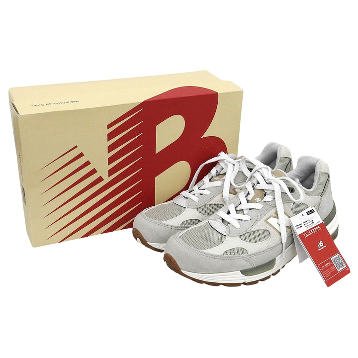 未使用品▲NEW BALANCE ニューバランス U992720 992 オリビン Nロゴ スニーカー グレー ベージュ 27cm USA製 メンズ 箱付き
