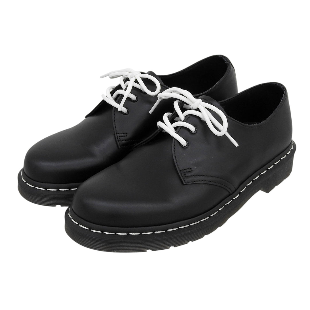 未使用品▲Dr.Martens ドクターマーチン 24757 1461 ホワイトステッチ 3ホール レザーシューズ ブラック UK8 メンズ 箱付き