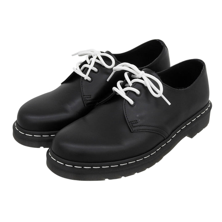 未使用品▲Dr.Martens ドクターマーチン 24757 1461 ホワイトステッチ 3ホール レザーシューズ ブラック UK8 メンズ 箱付き