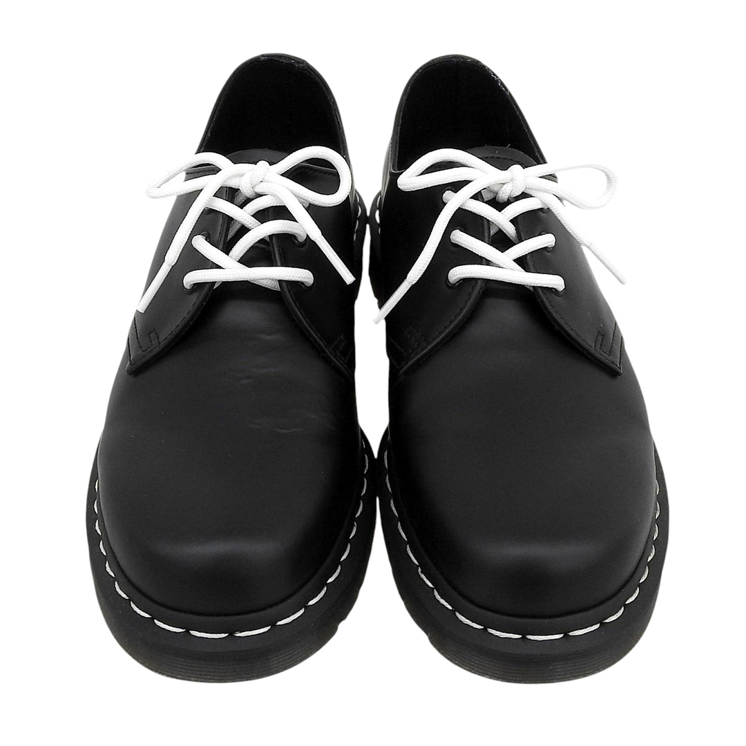 未使用品▲Dr.Martens ドクターマーチン 24757 1461 ホワイトステッチ 3ホール レザーシューズ ブラック UK8 メンズ 箱付き