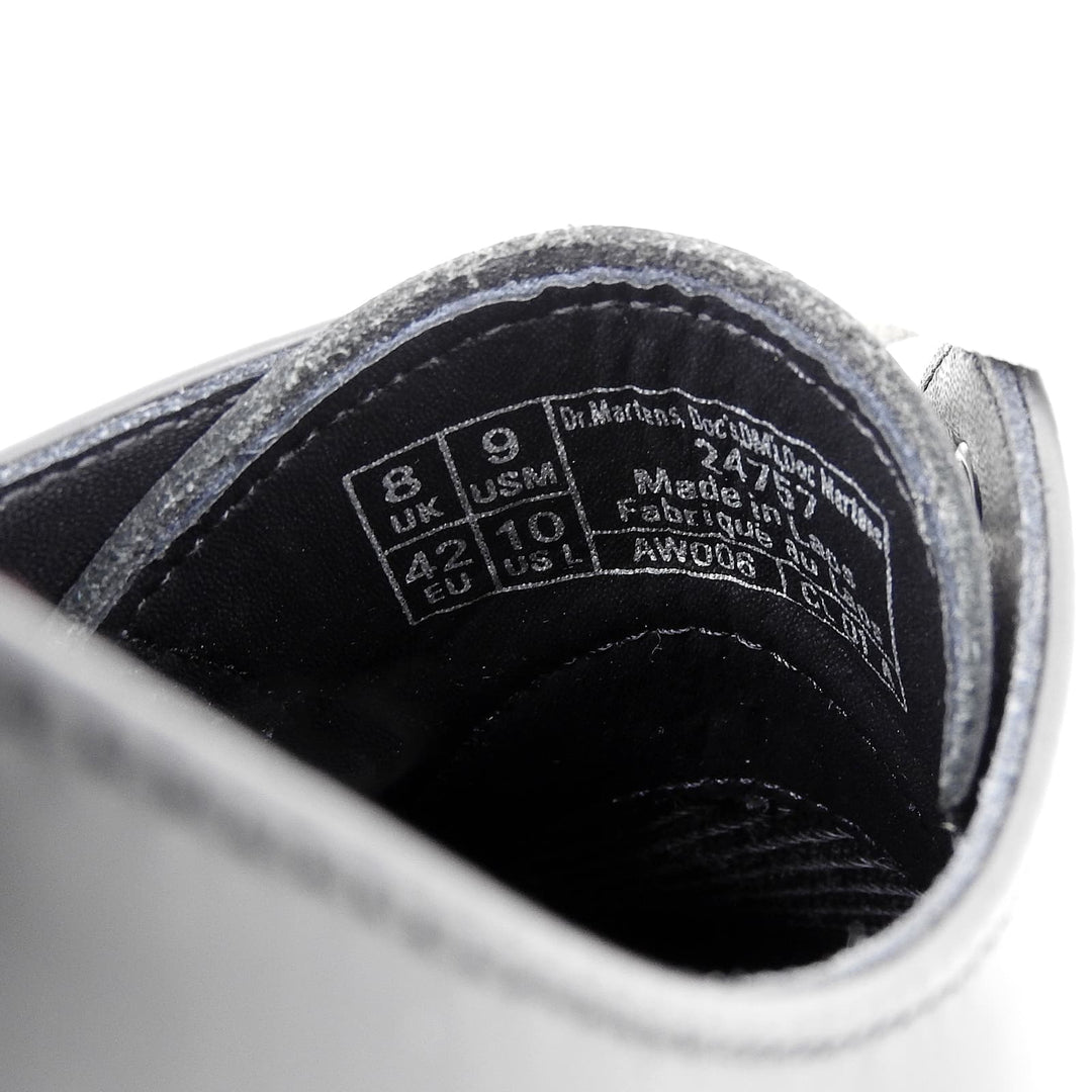 未使用品▲Dr.Martens ドクターマーチン 24757 1461 ホワイトステッチ 3ホール レザーシューズ ブラック UK8 メンズ 箱付き