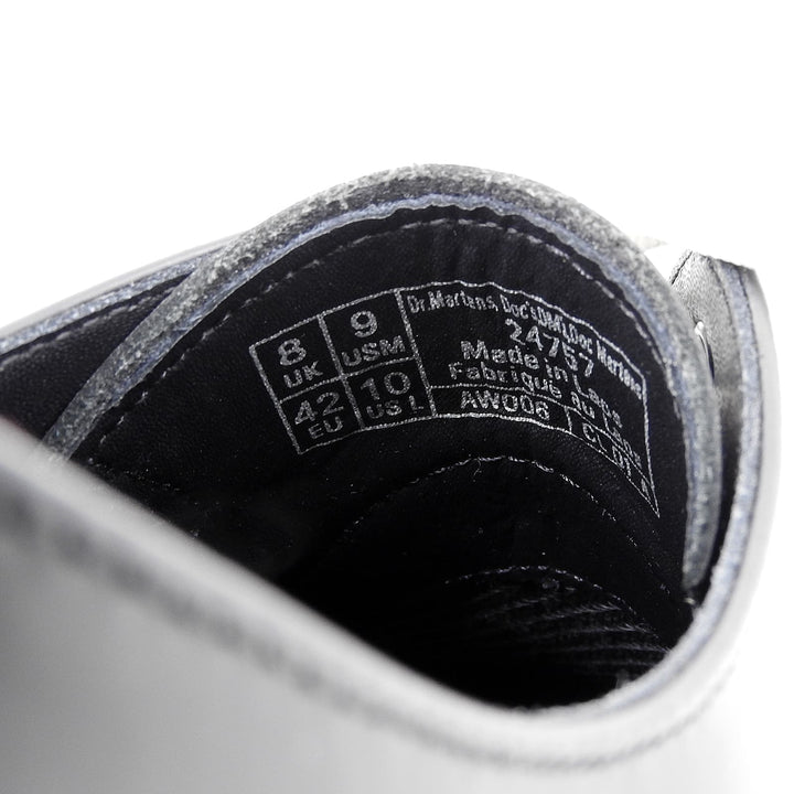 未使用品▲Dr.Martens ドクターマーチン 24757 1461 ホワイトステッチ 3ホール レザーシューズ ブラック UK8 メンズ 箱付き