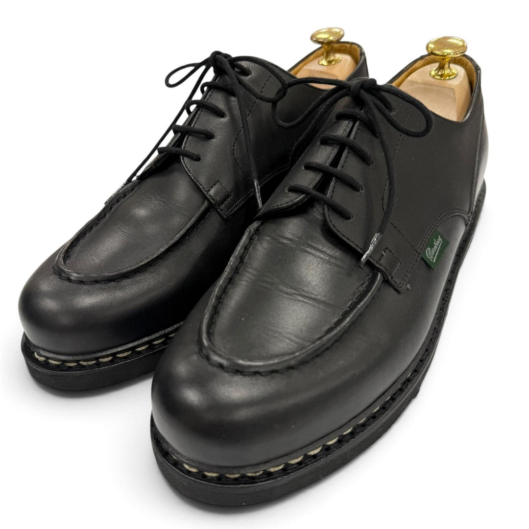 極美品▼Paraboot パラブーツ CHAMBORD シャンボード Uチップ レースアップ レザーシューズ ブラック 8 フランス製 メンズ