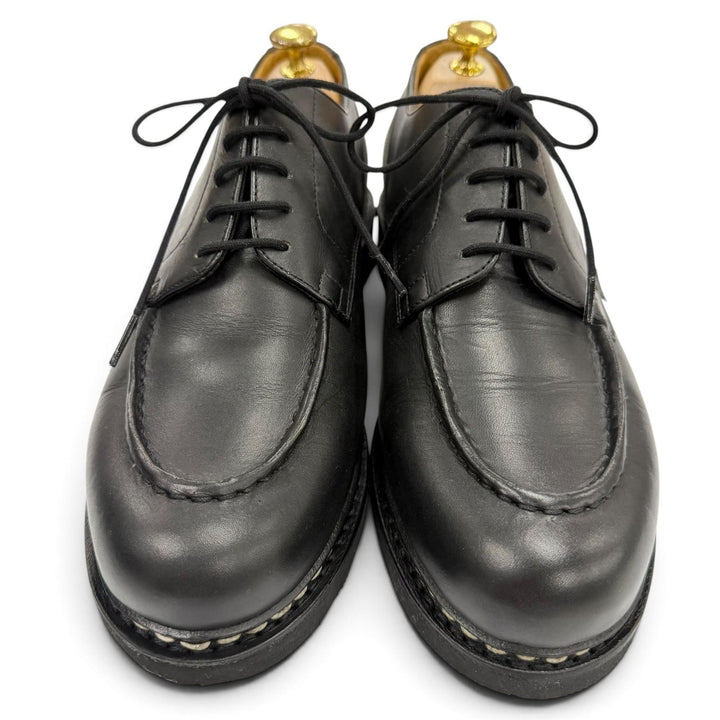 極美品▼Paraboot パラブーツ CHAMBORD シャンボード Uチップ レースアップ レザーシューズ ブラック 8 フランス製 メンズ
