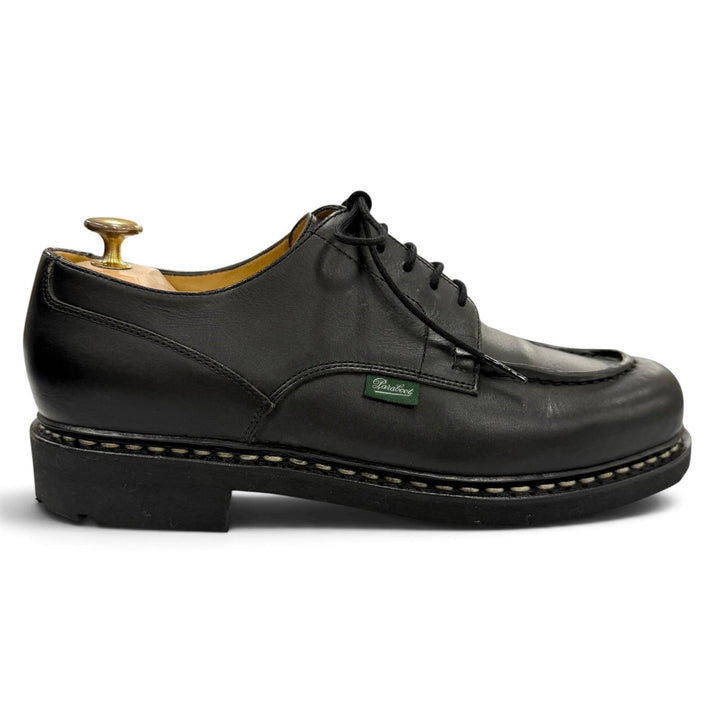 極美品▼Paraboot パラブーツ CHAMBORD シャンボード Uチップ レースアップ レザーシューズ ブラック 8 フランス製 メンズ