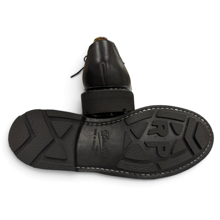 極美品▼Paraboot パラブーツ CHAMBORD シャンボード Uチップ レースアップ レザーシューズ ブラック 8 フランス製 メンズ