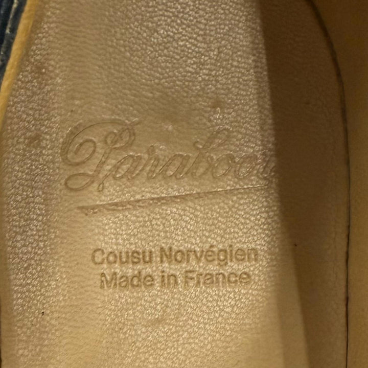 極美品▼Paraboot パラブーツ CHAMBORD シャンボード Uチップ レースアップ レザーシューズ ブラック 8 フランス製 メンズ